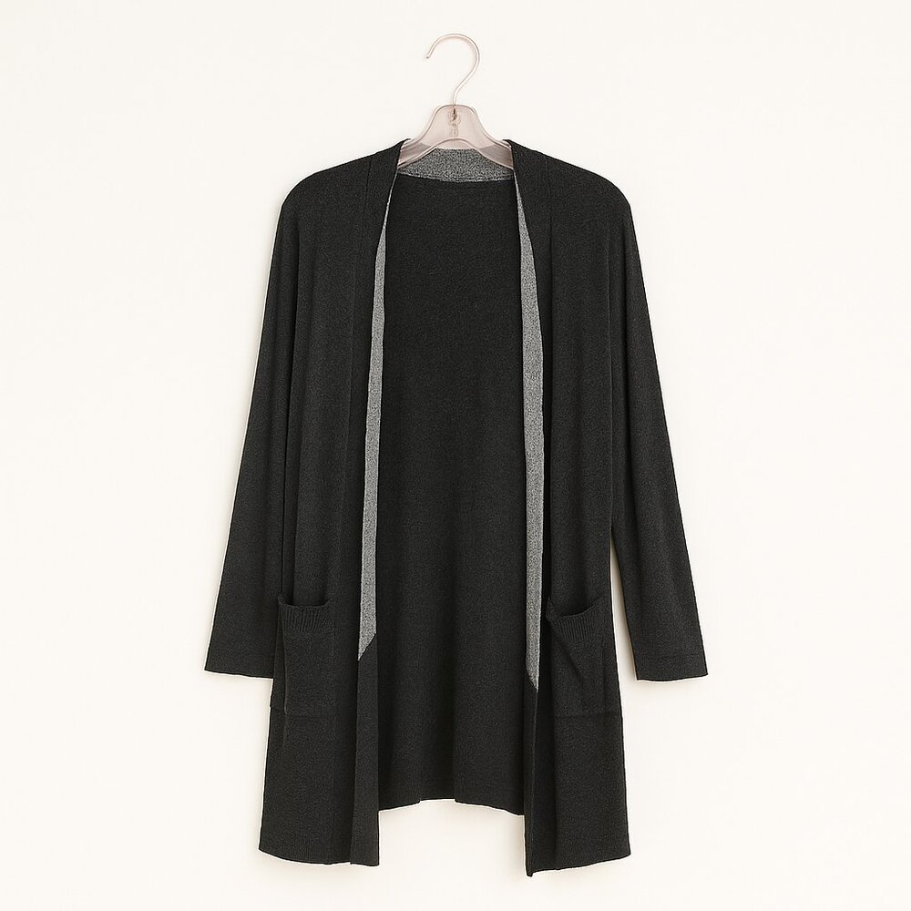 ERIC ALEXANDRE | Grey Open Front Cardigan Sweater – Women’s Large
